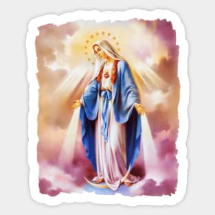 Colorful Virgin Mary Painting Sticker